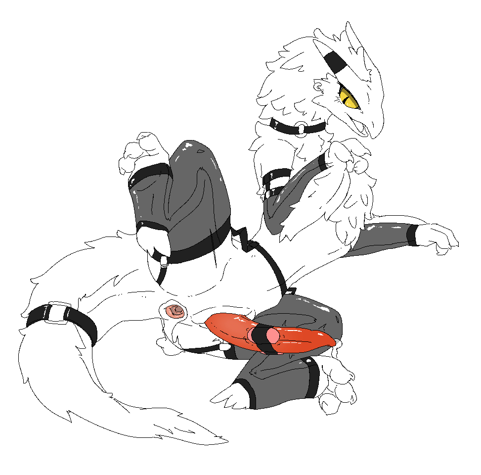 2_horns 3_toes accessory animal_genitalia anus arm_warmers armwear ass beak bodily_fluids choker claws clothed clothing crossdressing dragon dripping erection feet feral footwear fur furgonomics furred_dragon furred_scalie gagaga_ram gaping gaping_anus genital_fluids genital_slit genitals horn jewelry long_penis lying male mythological_creature mythological_scalie mythology necklace on_side penile penis pink_anus precum precum_drip red_penis scalie sex_toy simple_background socks solo stirrup_socks tail tail_accessory toes vibrator vibrator_on_penis white_background white_body white_fur yellow_eyes