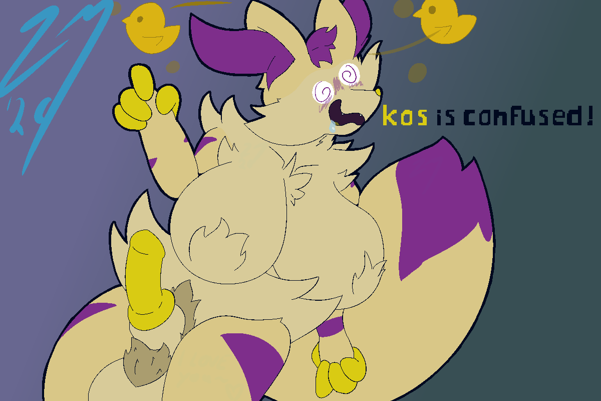 animal_genitalia anthro big_penis bodily_fluids braixen breasts confusion dipstick_tail drooling featureless_breasts generation_6_pokemon genitals gradient_background hypnosis implied_transformation knot kos_(squiddy) male markings mind_control nintendo nude penis pokemon pokemon_(species) pubes saliva sheath siatdusk simple_background solo spiral spiral_eyes status_effect tail tail_markings