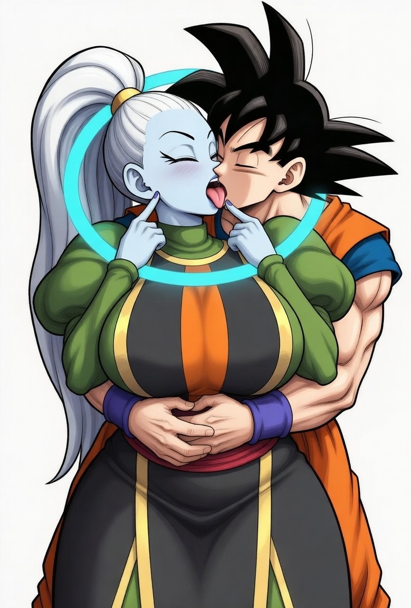 ai, ai assisted, ai generated, dragon ball, dragon ball super, kissing, novelai, son goku, tagme, vados
