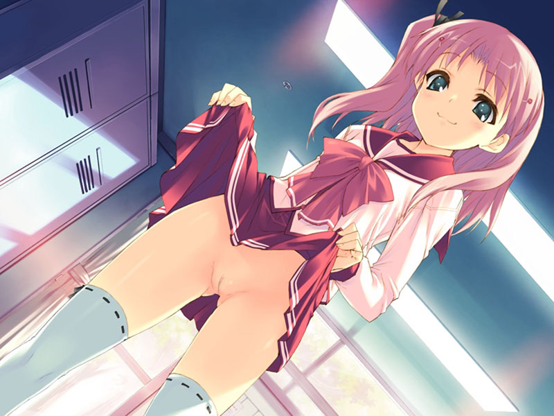 blush clothing female maaryan mitsumi_misato no_panties photoshop pointy_chin pussy school_uniform serafuku shaved_pussy skirt skirt_lift smile solo stockings thighhighs to_heart_(series) to_heart_2 to_heart_2_another_days uncensored