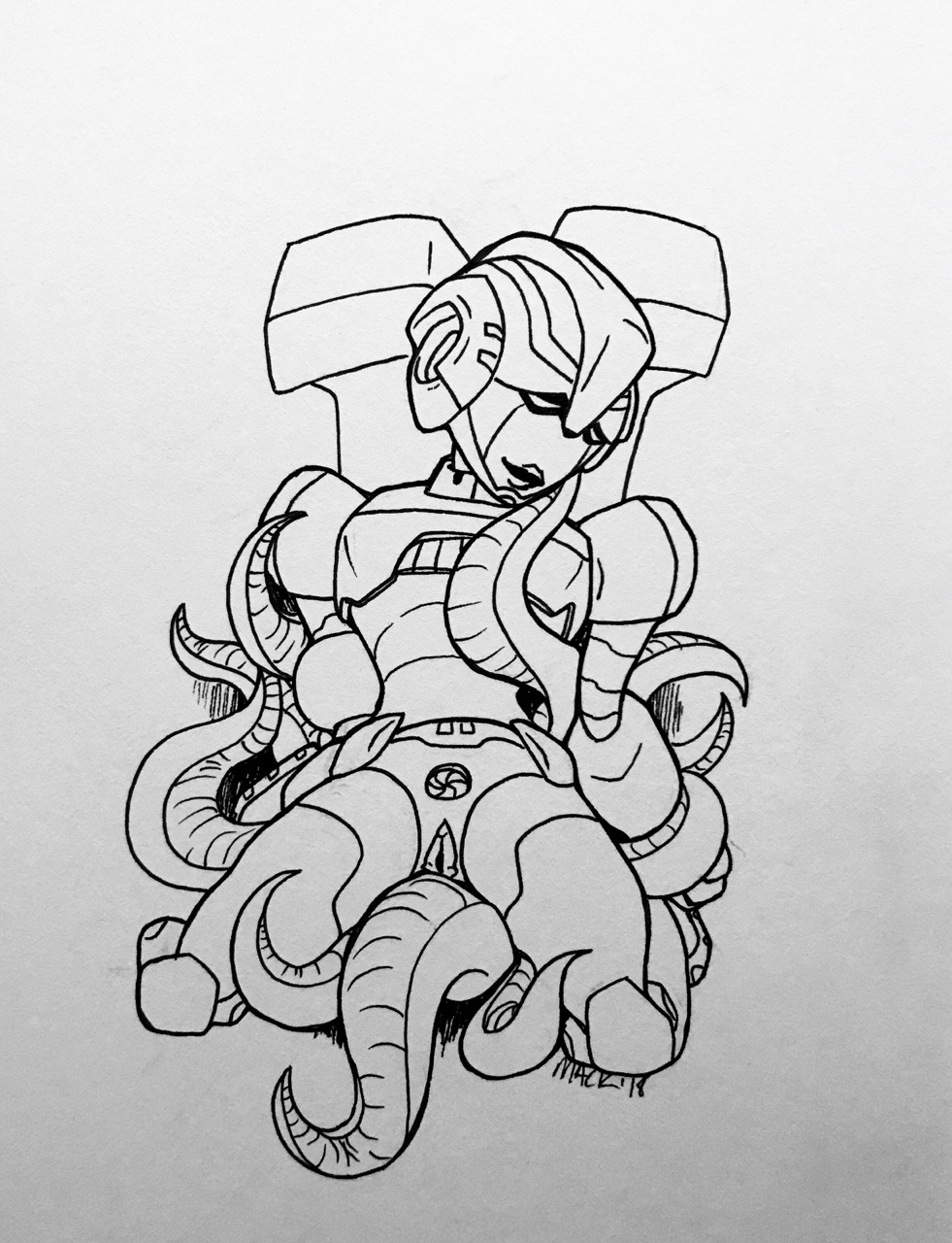 1girls 2d arcee arcee_(tfa) artist_request curvy curvy_body curvy_female curvy_figure curvy_hips drawn female female_focus female_only mechanical monochrome pussy robot robot_girl solo solo_female tentacle tentacle_monster tentacles transformers transformers_animated vagina