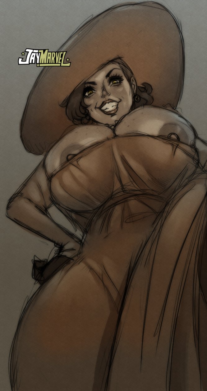 1girls, 2021, alcina dimitrescu, alternate version available, areola, areolae, big breasts, black hair, breasts, breasts bigger than head, bursting breasts, busty, capcom, cleavage, dress, favorite, female, female only, giantess, gloves, glowing eyes, hat, hips, hourglass figure, huge breasts, jay-marvel, large breasts, light skin, light-skinned female, lips, lipstick, looking at viewer, pale skin, pale-skinned female, resident evil, resident evil 8: village, white skin, wide hips, yellow eyes