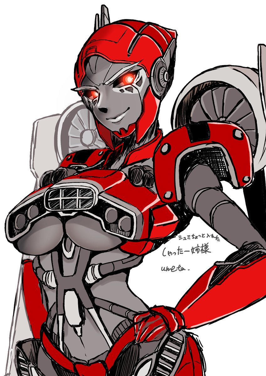1girls, alien, alien girl, big breasts, breasts, bumblebee movie, curves, curvy, curvy female, curvy figure, female, female focus, female only, hasbro, machine, mechanical, panties, partially clothed, red eyes, red panties, robot, robot girl, shatter (transformers), solo, solo female, solo focus, transformers, wings