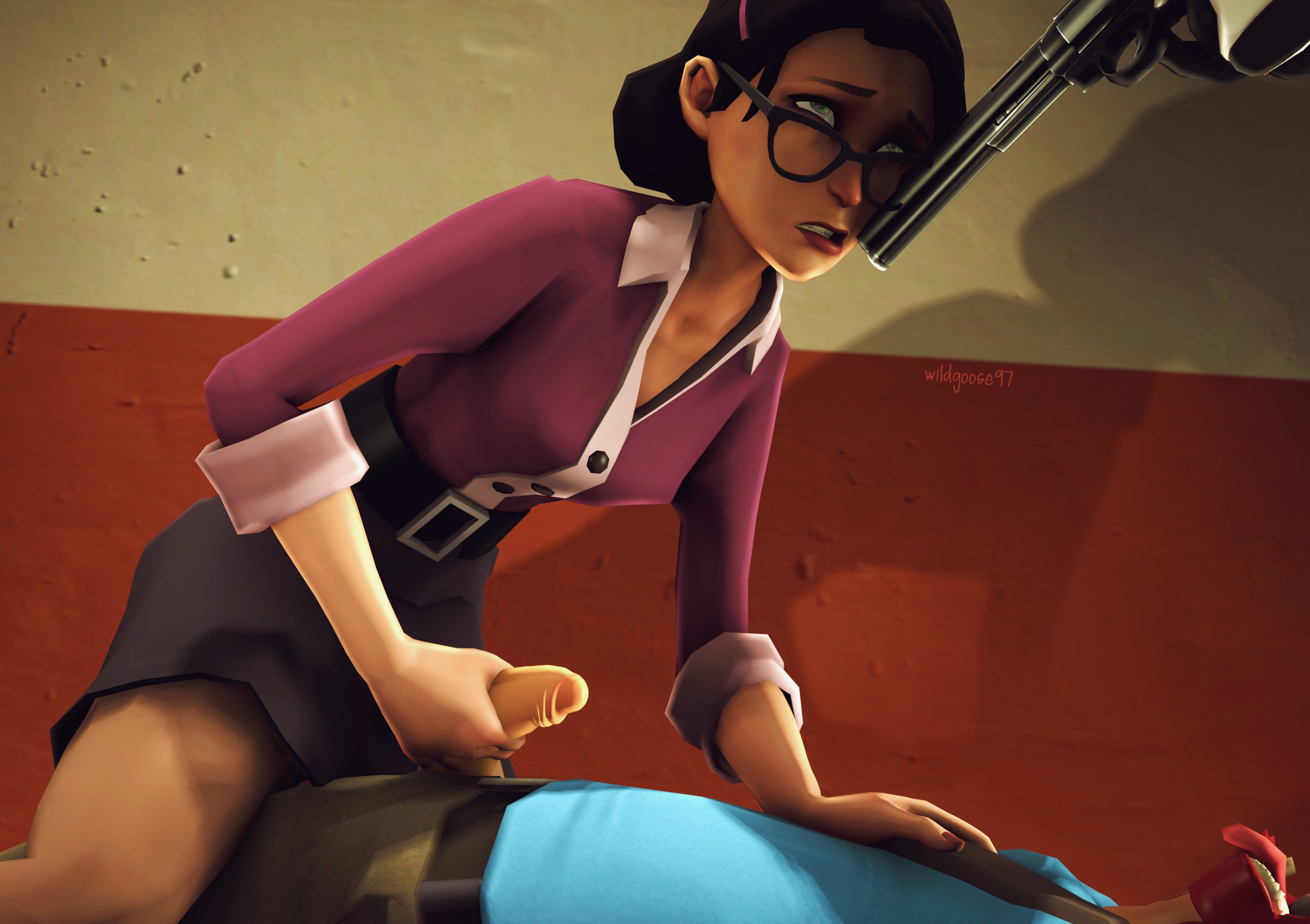 1girls, 2boys, 3d, corpse, dead, death, forced necrophilia, gore, gun, gun to head, handjob, human death, male death, male ryona, male/female, miss pauling, necrophilia, revolver, scout (team fortress 2), sfm, source filmmaker, spy (team fortress 2), straight, team fortress 2, threatening with weapon, wildgoose97