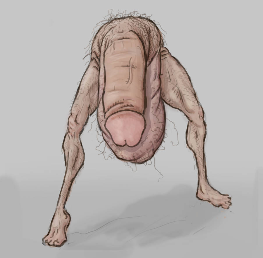 1boy, armless, balls, cock, creature, cursed, cursed image, dick, dickhead, feet, forteller11, hairy, hairy balls, hairy cock, hairy dick, hairy feet, hairy knees, hairy legs, hairy penis, hairy thighs, legs, monster, no visible face, non-human, non-human only, peak, penis, penis body, penis creature, solo, solo male, unusual genitalia placement, unusual penis placement, w faps, weird, what, what has science done, what the fuck, why, wtf, wtf is this