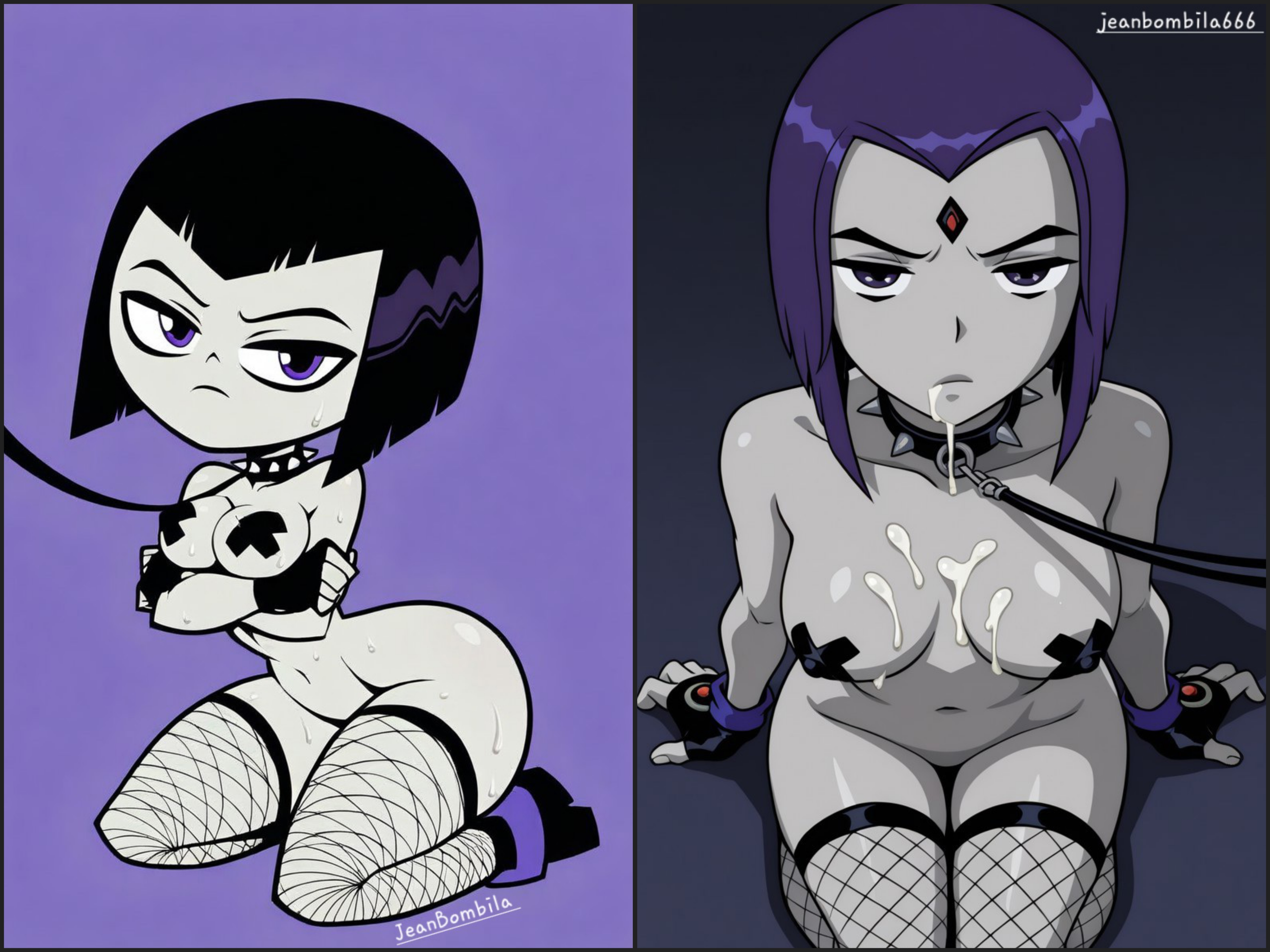 1girls, ai generated, alternate breast size, ass, blush, breasts, cartoon network, dc, dc comics, female, female only, goth, goth girl, jeanbombila666, panties, pussy, pussy juice, raven, raven (dc), small breasts, solo, teen titans, teen titans go