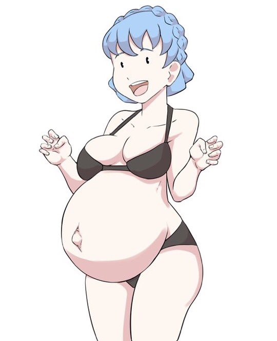 bloated_belly blue_hair claraspregs fire_emblem fire_emblem:_three_houses marianne_von_edmund pregnant