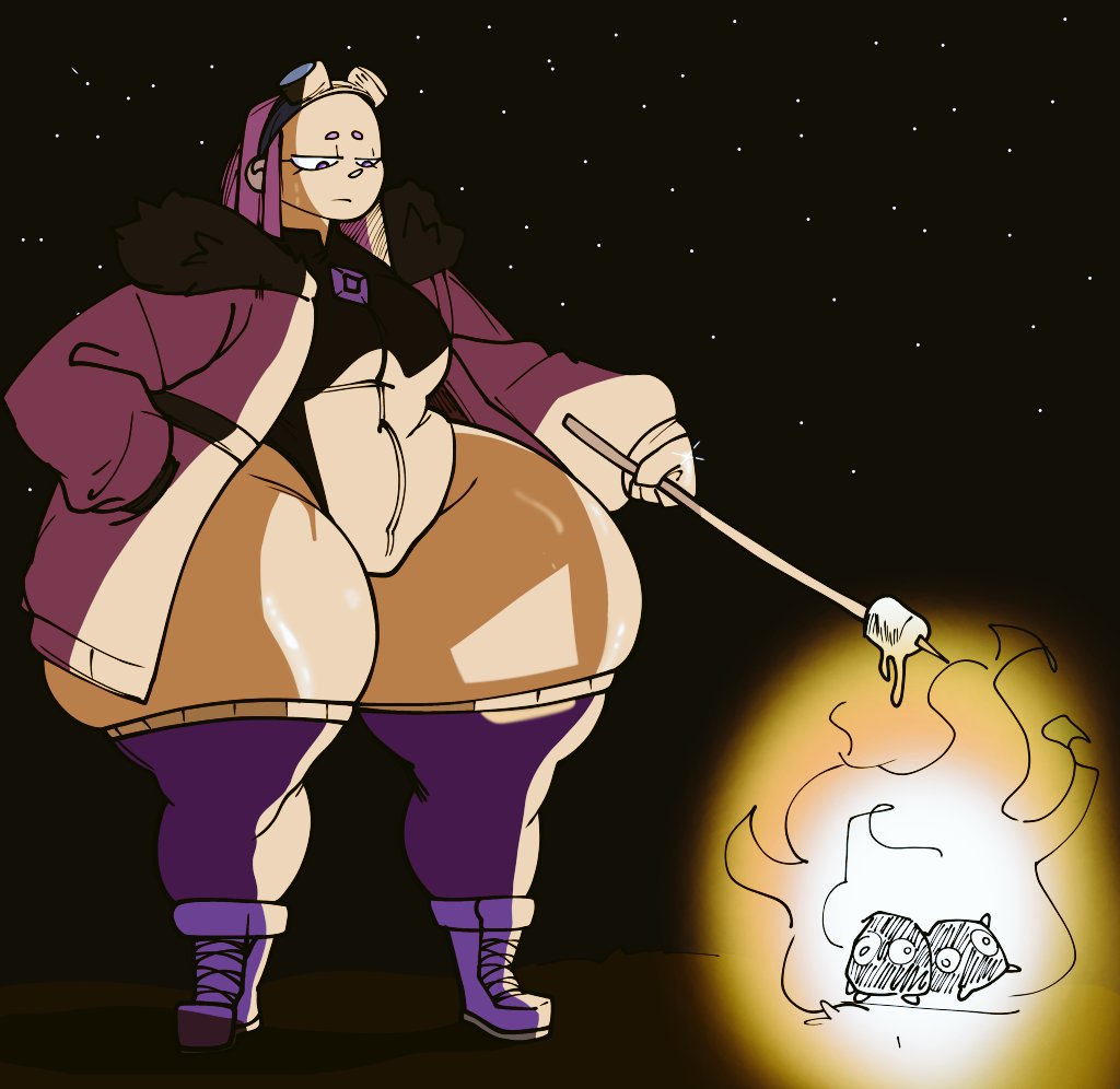 ass, ass body, belly, bored, chubby, chubby female, clash (series), clash royale, cooking, elpiromanias, evolution firecracker (clash royale), fat, fat ass, fire, fire spirit (clash royale), firecracker (clash royale), hips, thighs, wide hips