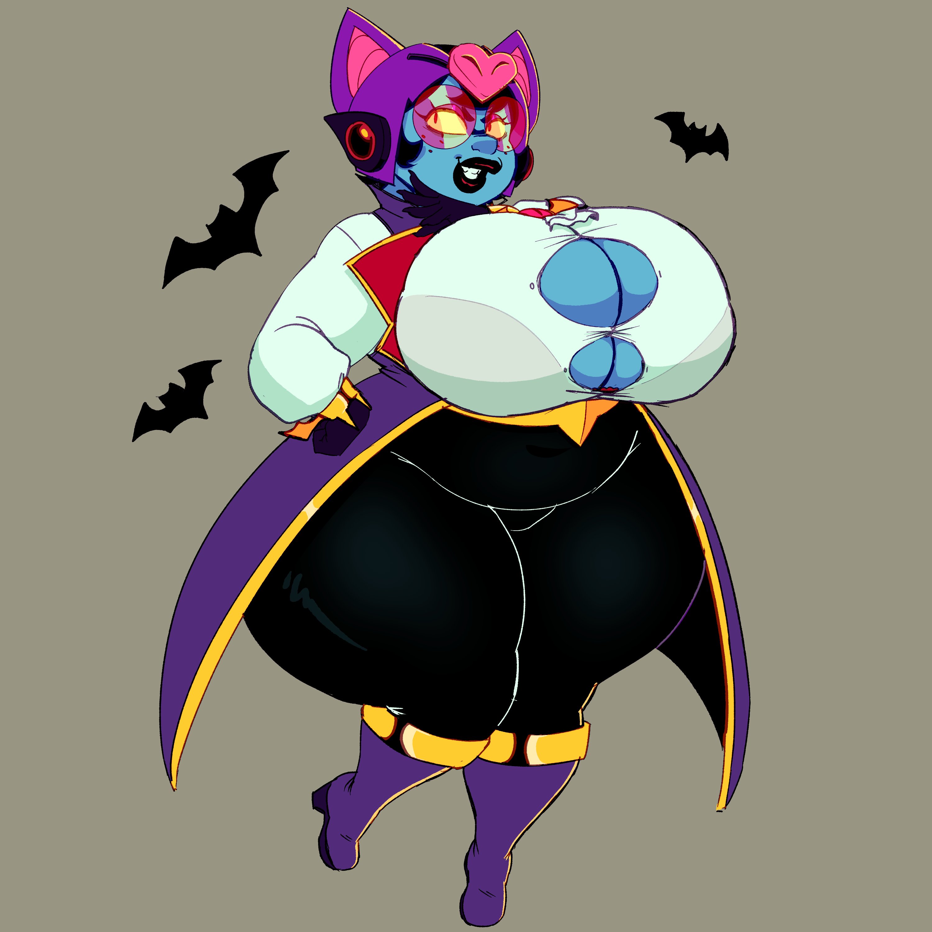 aeb (brawl stars), ass, bat, bea (brawl stars), belly, big belly, big breasts, brawl stars, breasts, british female, chubby, chubby female, elpiromanias, fat, fat ass, hips, vampire, wide hips