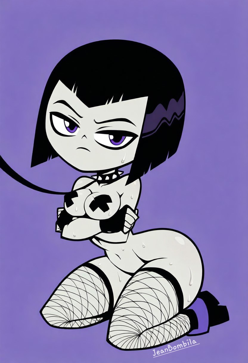 1girls, ai generated, alternate breast size, ass, blush, breasts, cartoon network, dc, dc comics, female, female only, goth, goth girl, jeanbombila666, panties, pussy, pussy juice, raven, raven (dc), small breasts, solo, teen titans, teen titans go