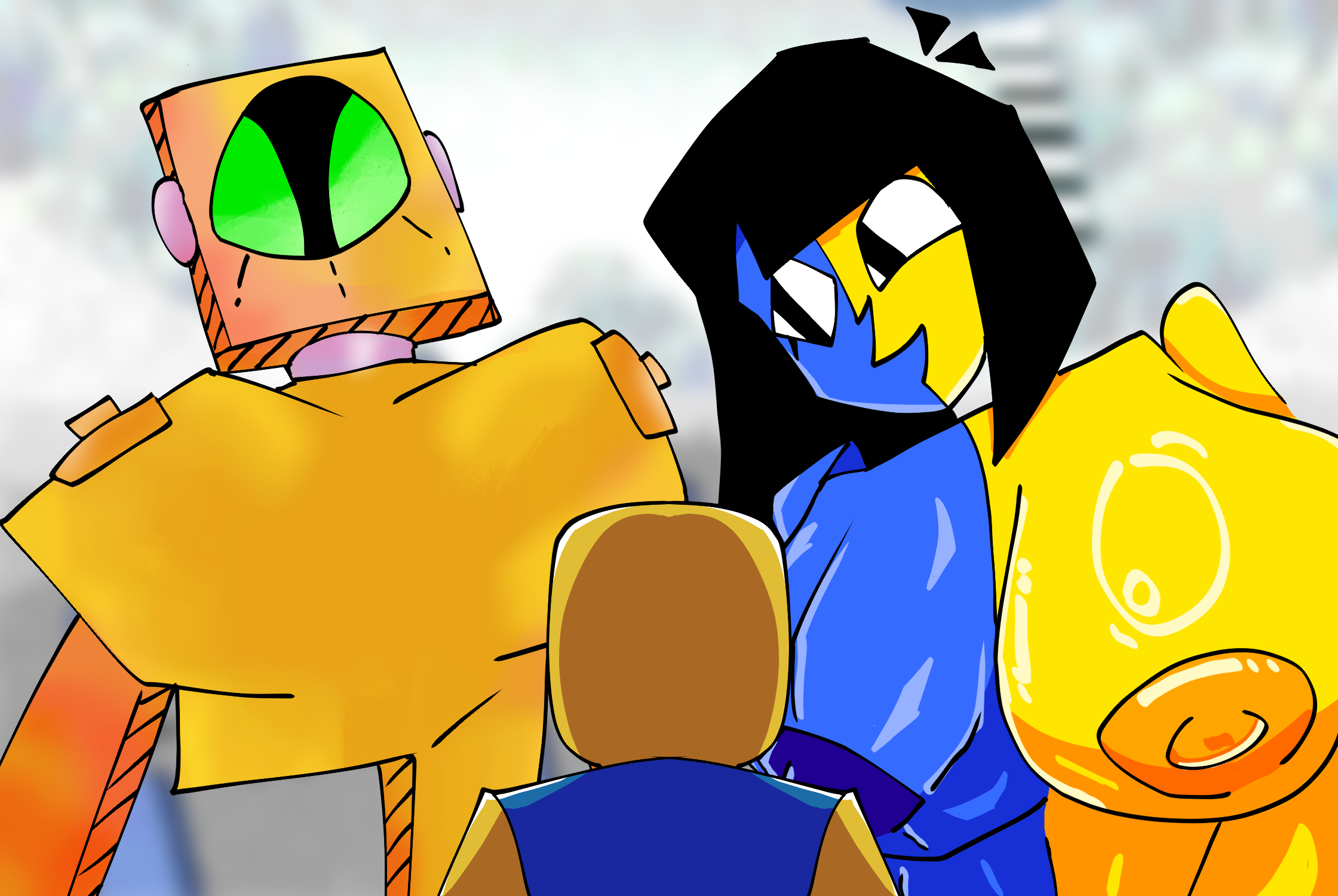 1boy, 2girls, areolae, breasts, die of death (roblox), ena, ena (orginal), ena (series), harken (die of death), nipples, noob, noob (roblox), nude, nude female, polygonal, roblox, roblox game, robloxian, sinfulstars, size difference, source request, tagme