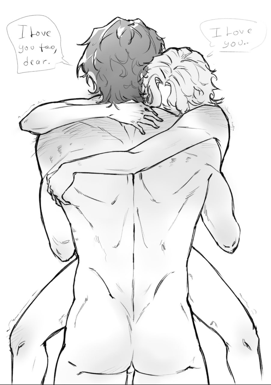2boys, anal, anal sex, aventurine (honkai: star rail), dr. ratio (honkai: star rail), gay, honkai: star rail, love confession, male, male only, missionary position, monochrome, romantic, wholesome, yaoi