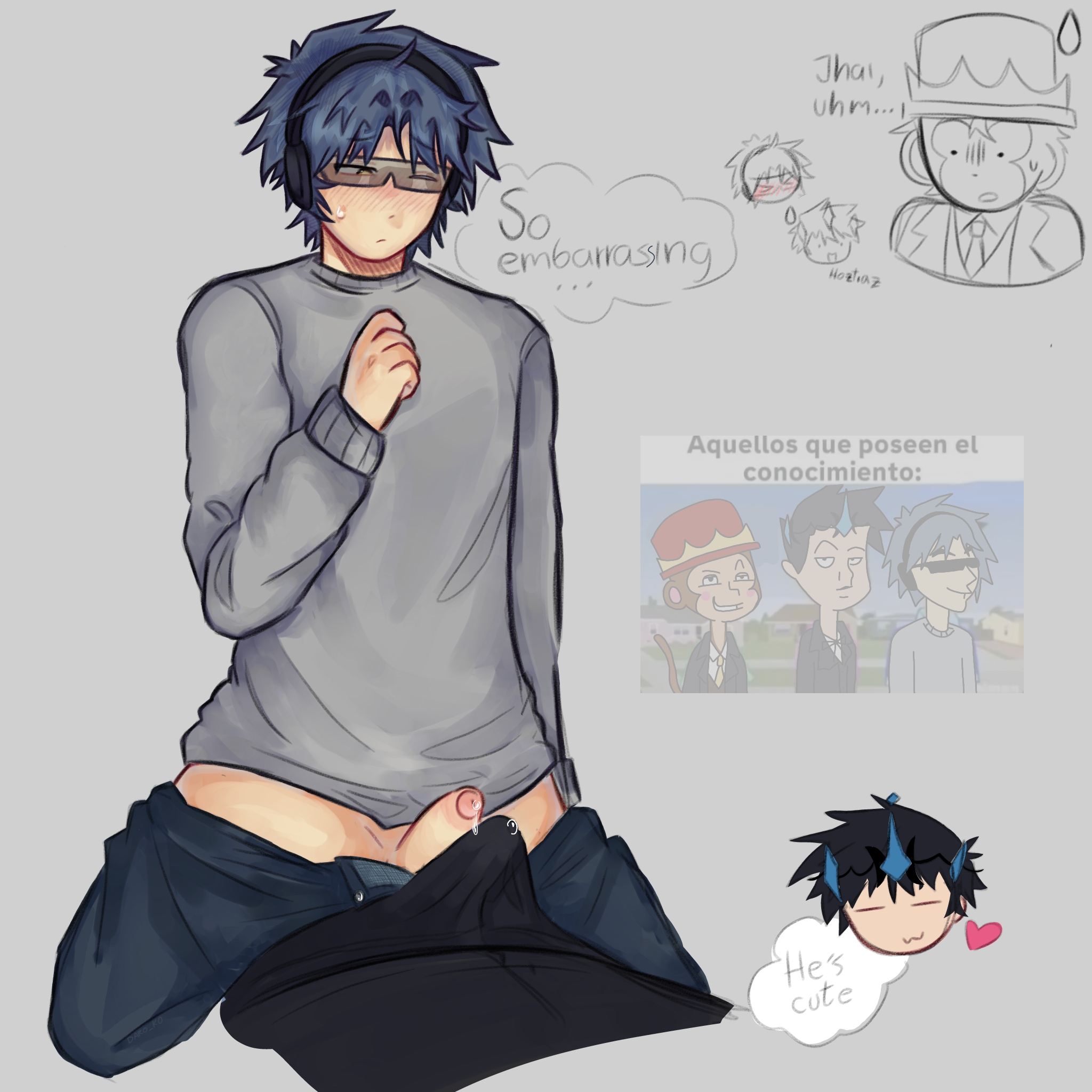2boys, blush, brighter, daro ko, embarrassed, frotting, gay, grow a garden, jhailatte, precum, roblox developer