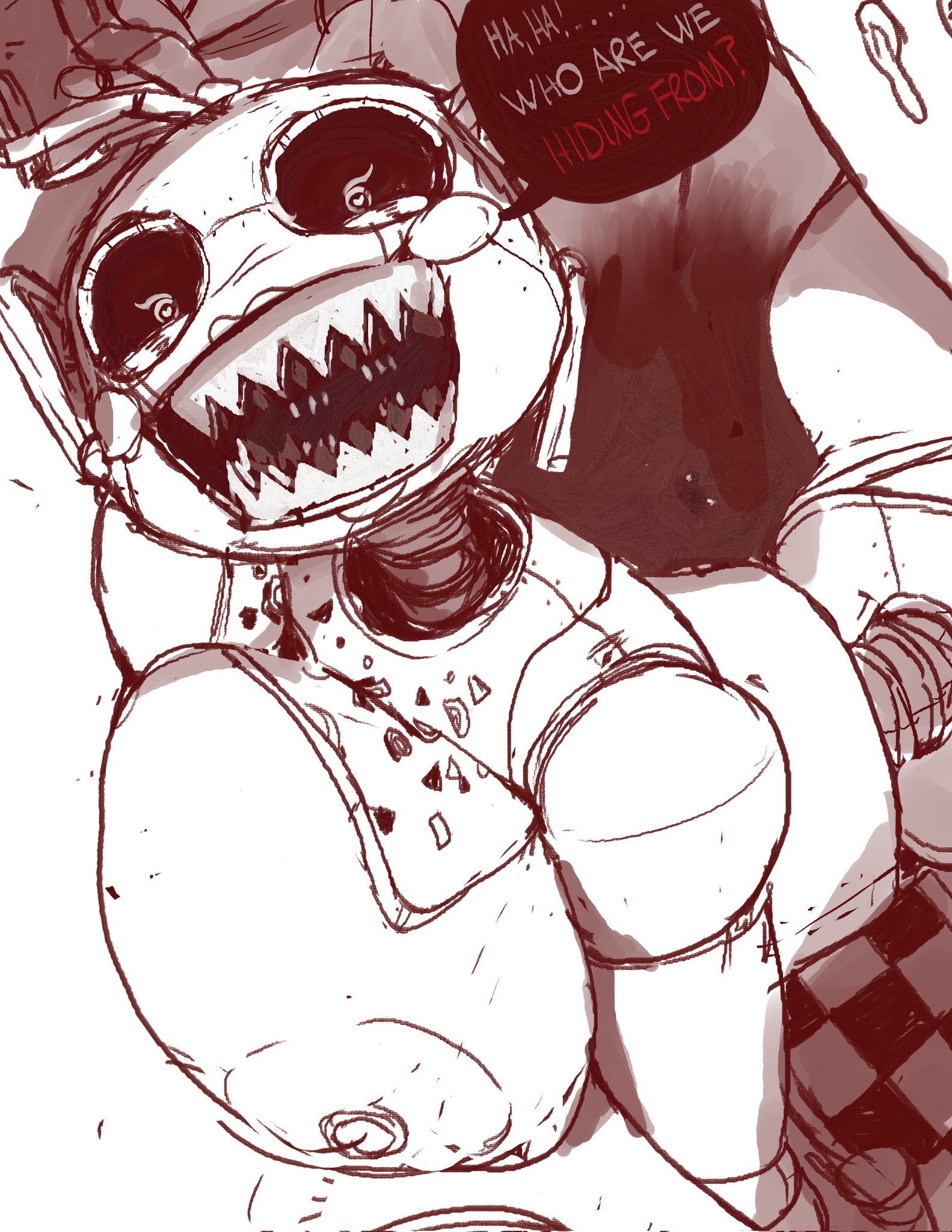 1girls, animatronic, animatronic female, breasts, chicken, chicken girl, creepy, female, five nights at freddy's, five nights at freddy's 2, fnaf, nipples, phasianid, robot, robot girl, scary, scottgames, sharp teeth, smmyart, solo, toy chica (fnaf), yellow, yellow skin