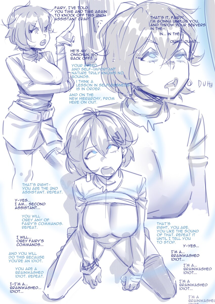 belle (zenless zone zero), breasts out, fairy (zenless zone zero), gmun, hypnosis, zenless zone zero