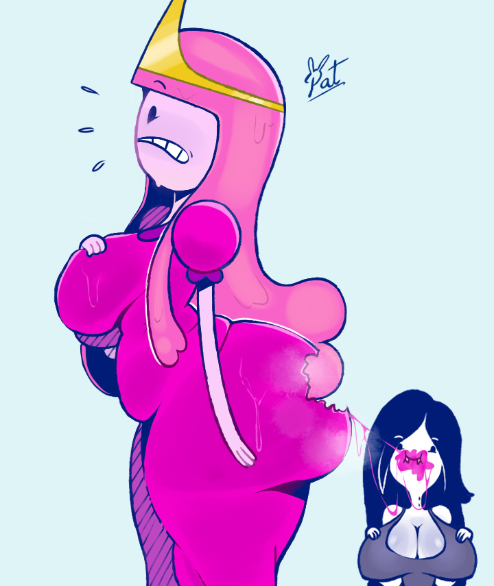 adventure_time amazon anthro background big_ass big_breasts big_butt big_female big_hips big_muscles big_nipples big_thighs bite bite_mark black_hair blush blush breasts breasts_out cartoon_network clothing crown dress duo duo_focus excited female female_focus female_only food_creature gum gummy_(food) huge_female la_tiapat lesbian_kiss long_hair marceline_abadeer milf pink_body pink_hair pink_pussy pink_skin princess princess_bubblegum surprised surprised_expression sweat sweatdrop tall_female thick_ass thick_hips thick_legs thick_thighs tight_clothing tight_dress vampire vampire_girl yuri