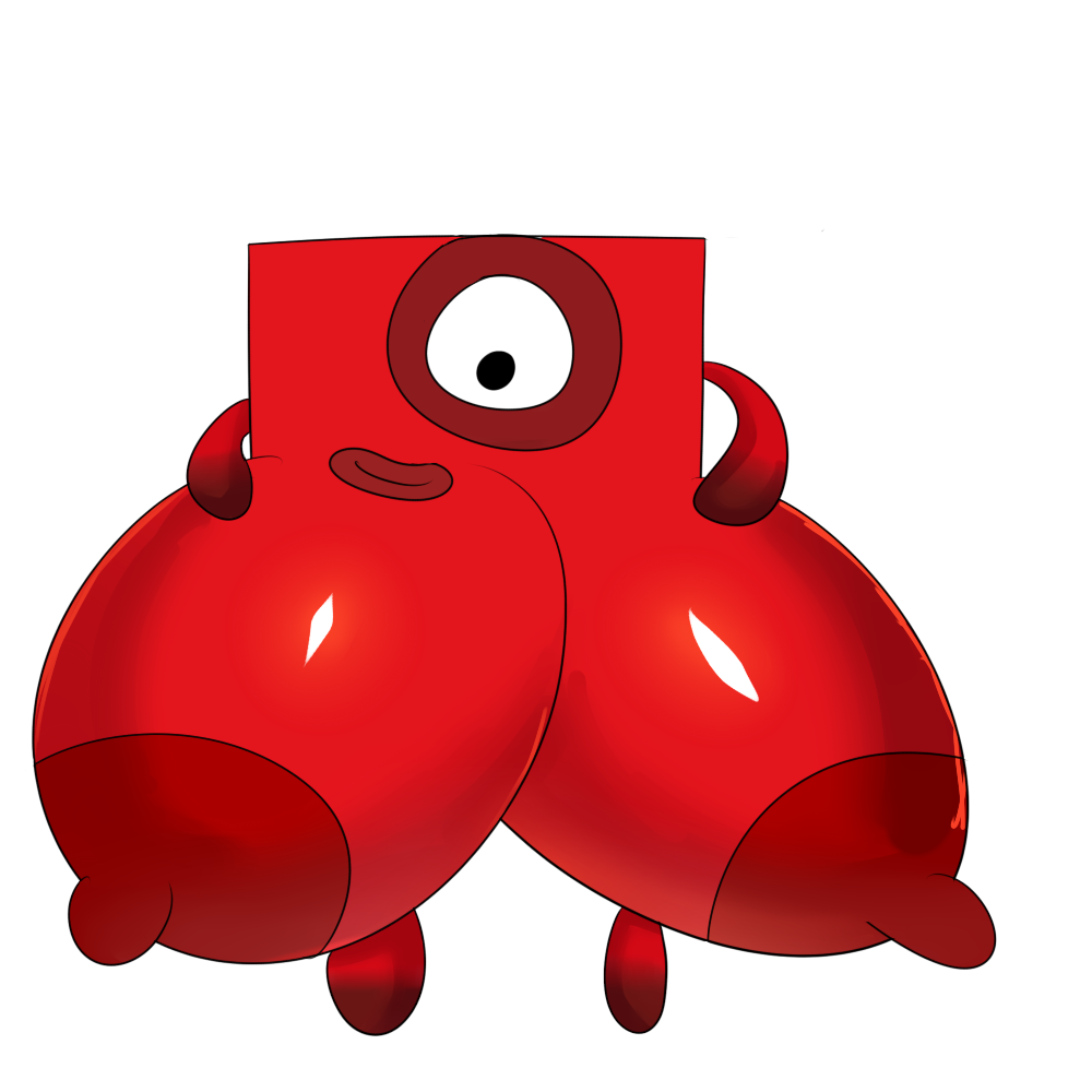 2020s anthro big_breasts cbeebies colored nipples numberblocks one_(numberblocks) red_body red_skin smile