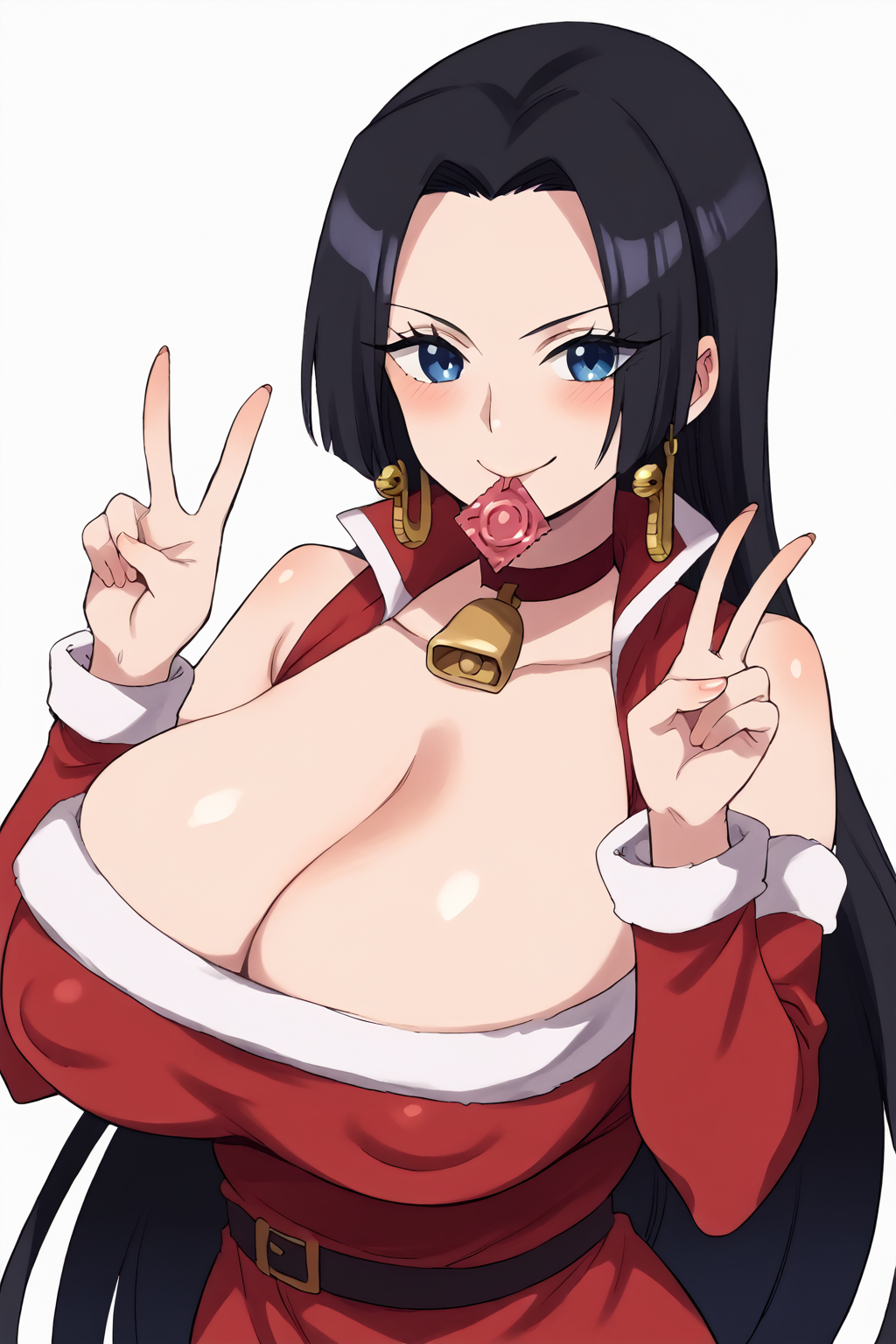 ai_generated boa_hancock christmas_outfit female female_only one_piece softcorewaifu