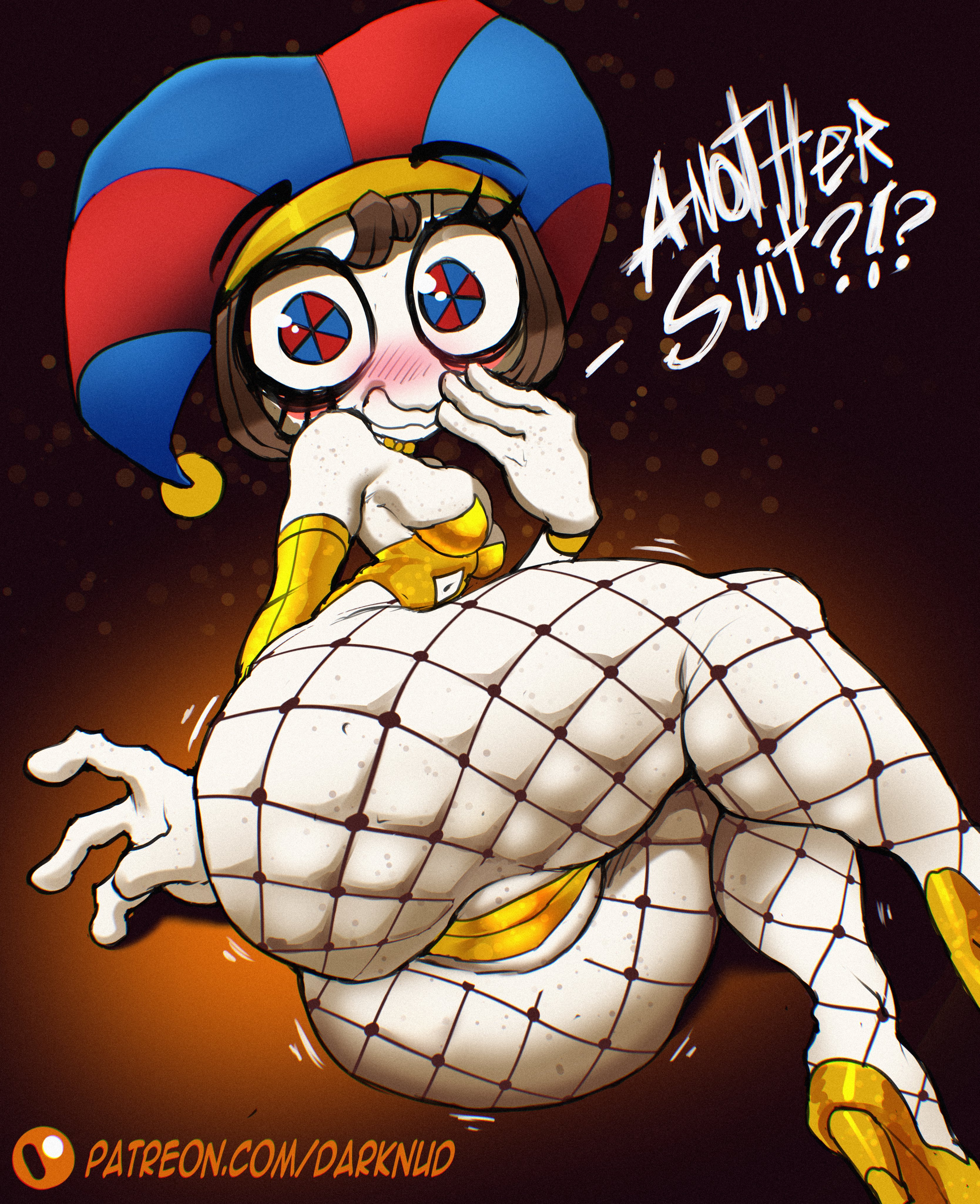 2d, 2d (artwork), 2d artwork, ass, breasts, darknud, female, hair, lips, pomni, pomni (tadc), pomni (the amazing digital circus), the amazing digital circus, thick, thick ass, thick butt, thick hips, thick legs, thick thighs, wide ass, wide hipped female, wide hips, wide thighs