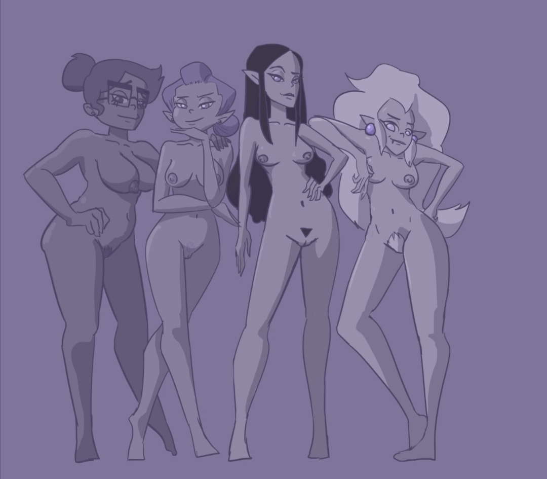 4girls, breasts, camila noceda, disney, disney channel, eda clawthorne, female, hairy pussy, latina, lilith clawthorne, milf, multiple females, multiple girls, nipples, odalia blight, peggdalia, pussy, small breasts, smooth skin, the owl house