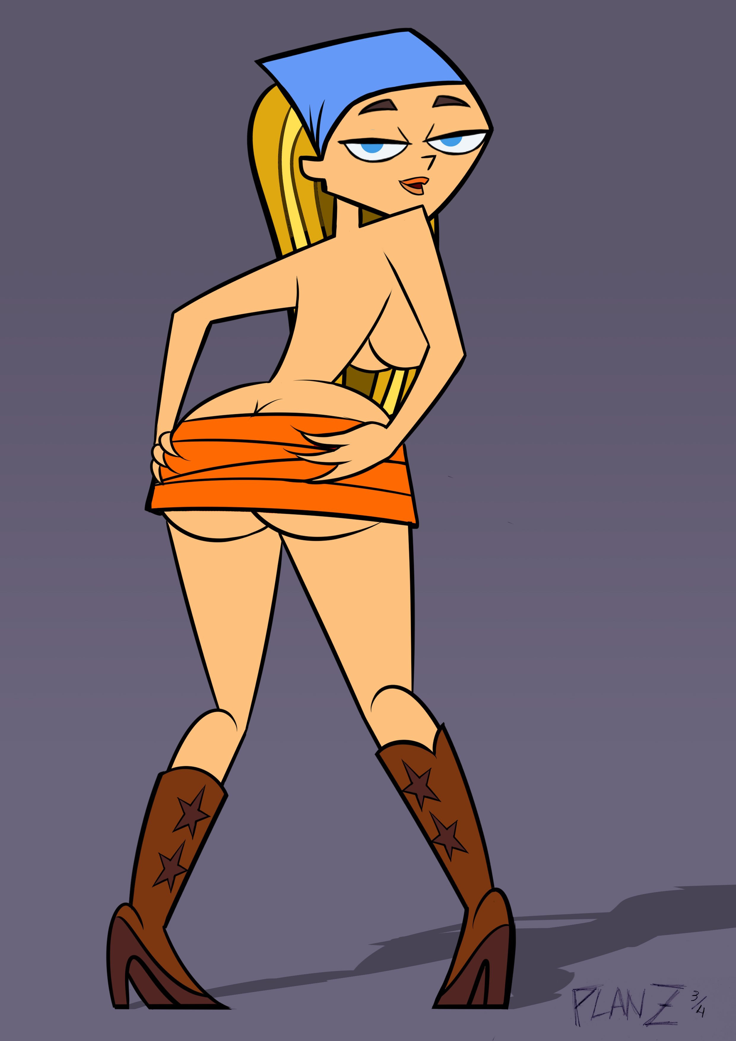 breasts, busty, female, high heel boots, high heels, hourglass figure, lindsay (tdi), planz34, smooth skin, tagme, total drama island, wide hips