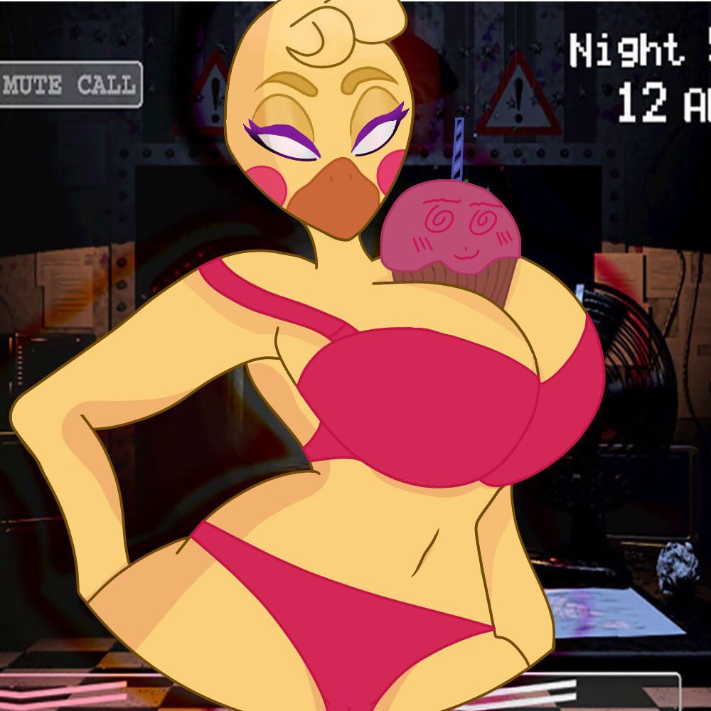 1:1, anthro, big breasts, breasts, female, five nights at freddy's, five nights at freddy's 2, solo, toy chica (fnaf)