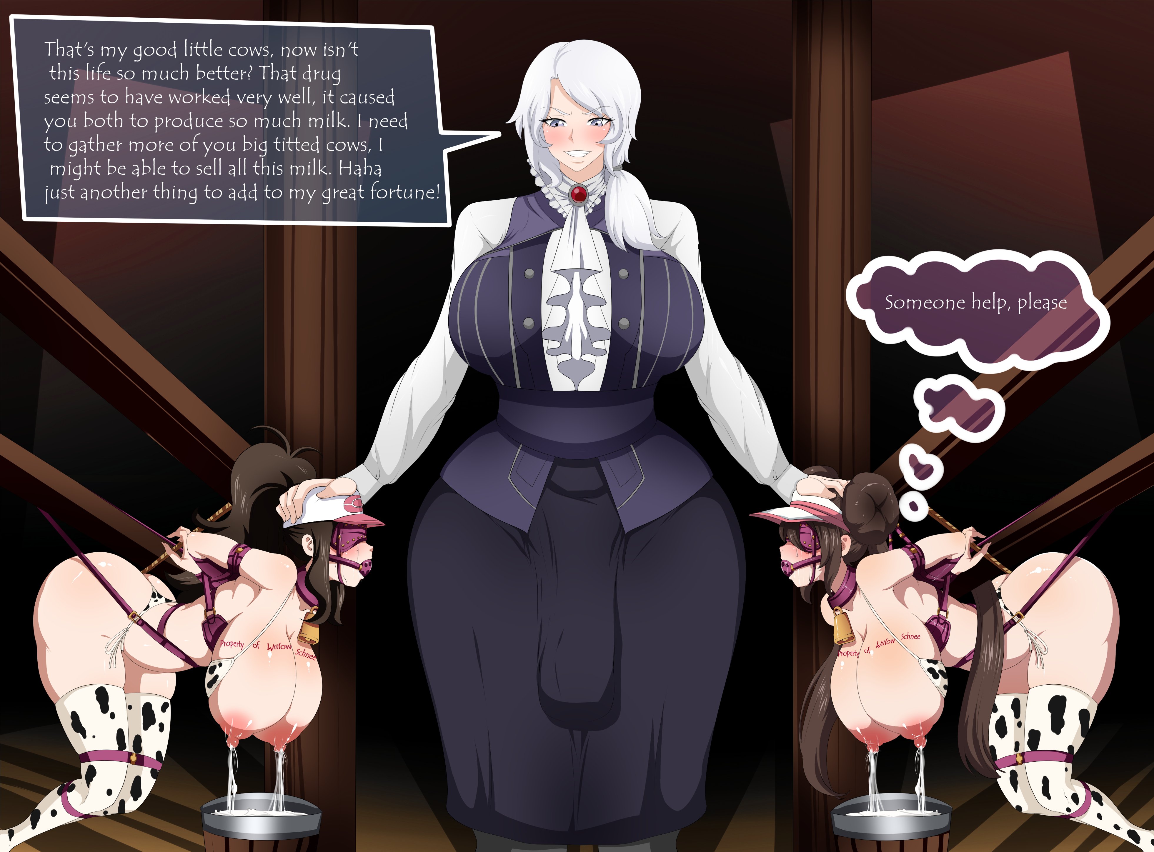 1futa, 2girls, age difference, animal print, ass, big ass, big breasts, big penis, bondage, bound, breasts, breasts bigger than head, brown hair, bulge, cow print, crossover, dubious consent, eastern and western character, ed-jim, english text, female, femsub, futa on female, futadom, futanari, hilda (pokemon), huge breasts, huge cock, intersex, lactation, large ass, large breasts, large penis, light skin, light-skinned futa, mei (pokemon), milf, milking, multiple females, multiple girls, older futa, penis, pokemon, questionable consent, rosa (pokemon), rwby, second-party source, text, touko (pokemon), white hair, willow schnee, willowposting, younger female