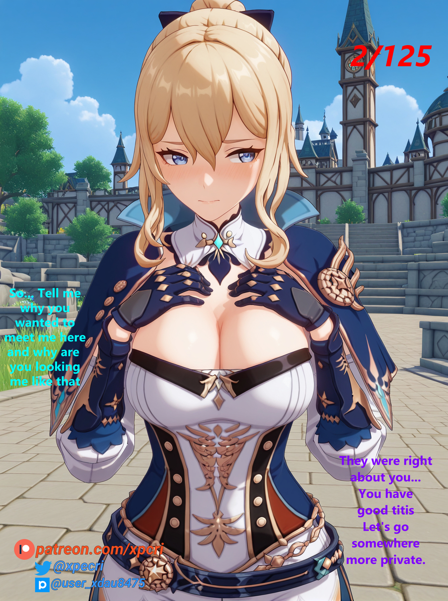 ai generated, bad end, breasts, broken rape victim, captured heroine, chained, chained wrists, cleavage, corrupted, corruption, crying, enemy conversion, exposed, exposed breasts, femsub, genshin impact, handcuffs, hilichurls (species), humiliation, imminent rape, imminent sex, interspecies, jean gunnhildr, large breasts, mind break, outdoors, pain, prostitution, rape, raped by monster, sex slave, slave, slavery, vaginal penetration, xpecri