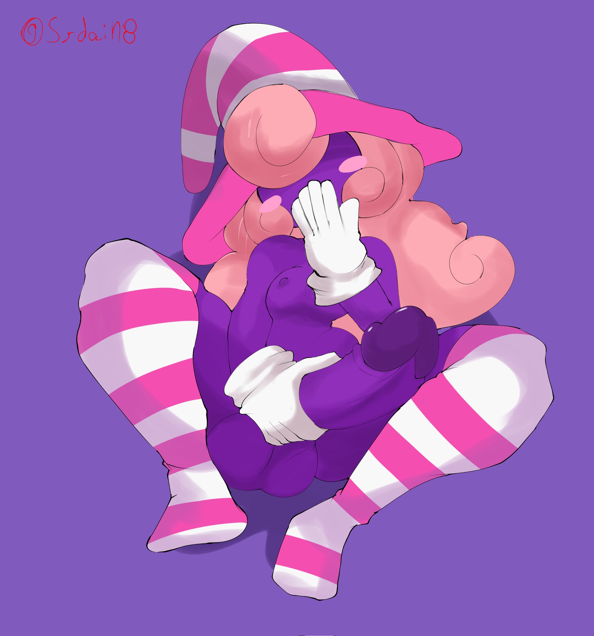 1dickgirl, balls, big penis, blush, blushing, blushing face, breasts, covering face, dickgirl, dickgirl only, erection, futanari, ghost, ghost dickgirl, huge cock, intersex, mario (series), masturbation, monster, monster dickgirl, nintendo, paper mario, paper mario: the thousand-year door, pink hair, purple skin, purple skinned dickgirl, solo, srdaih8, srrosert (artist), stockings, stockings thigh highs, thick, thick thighs, thighhighs, trans woman, transfem, transgender, transgender woman, vivian (paper mario), witch hat