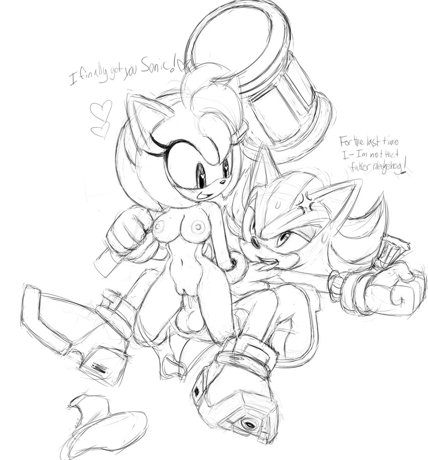 !, amy rose, anger symbol, angry, anthro, anthro female, anthro male, anthro male on anthro female, anthro on anthro, anthro penetrated, anthro penetrating, anthro penetrating anthro, artist request, dialog, dialogue, eyelashes, hammer, heart symbol, heart-shaped pupils, hedgehog, hedgehog boy, hedgehog ears, hedgehog girl, hedgehog humanoid, open mouth, piko hammer, piko piko hammer, piko-piko hammer, restrained, reverse cowgirl position, riding, riding cock, riding dick, riding penis, sega, shadow the hedgehog, sonic (series), sonic the hedgehog (series), tied up, unknown artist, vaginal insertion, vaginal penetration, vaginal sex
