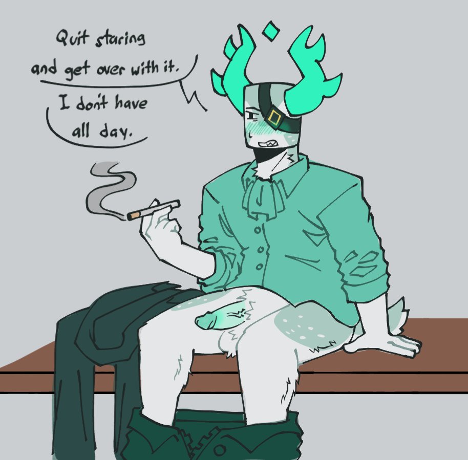 1boy, balls, cigarette, d4rkst4r1zms, inphernal, medkit (phighting), pants down, penis, phighting, roblox, roblox game, robloxian, tagme