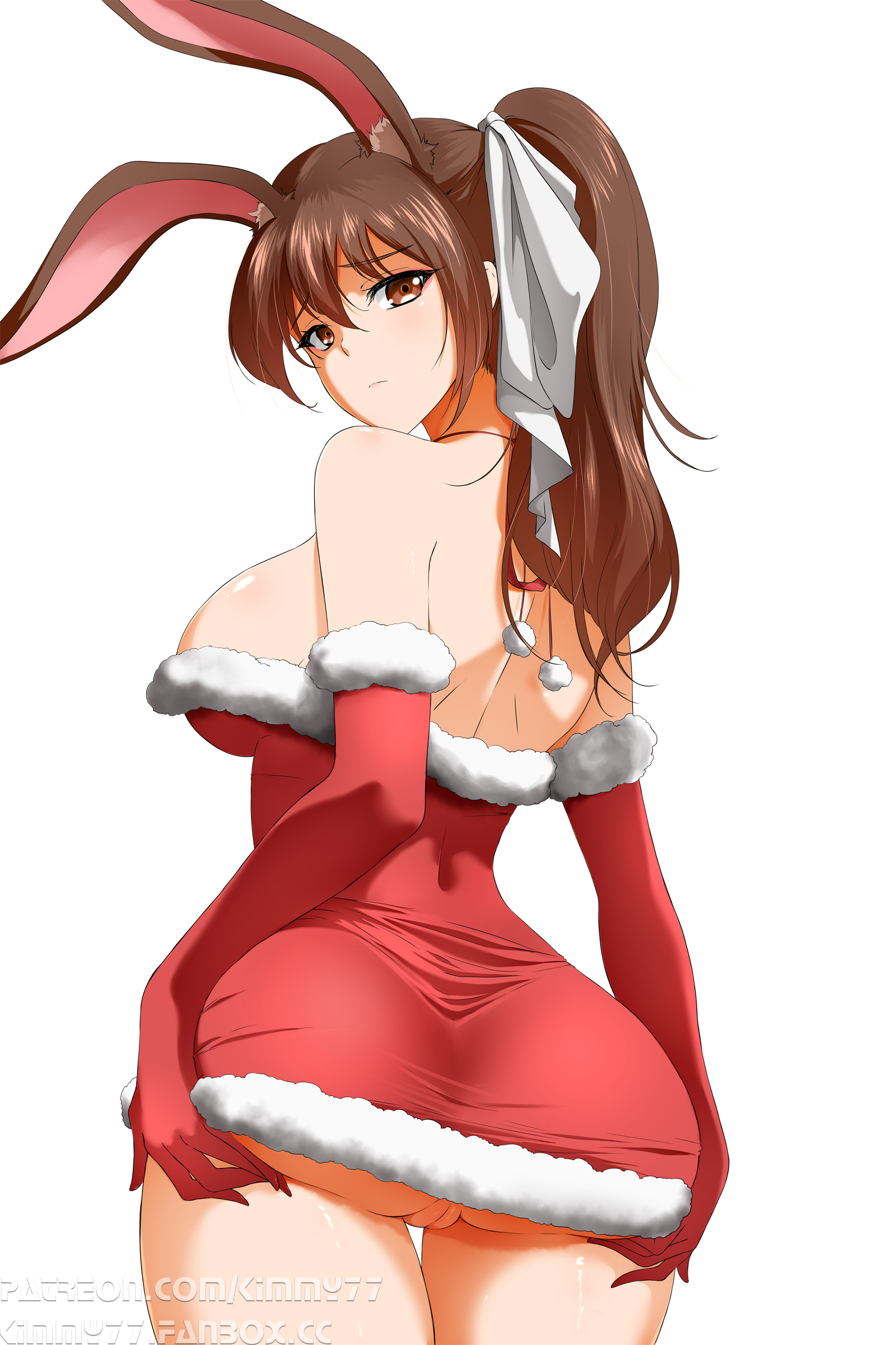 1girls, brown eyes, brown hair, female, kimmy77, rabbit ears, rabbit girl, rwby, velvet scarlatina