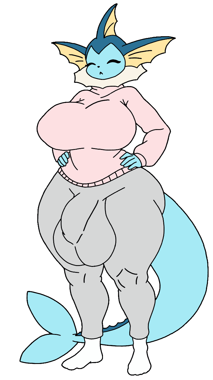 1futa, anthro, anthro only, ass, balls, big ass, big balls, big penis, breasts, bulge, chudnari, curvy, eeveelution, fat penis, furry, furry only, futa only, futanari, huge balls, huge breasts, huge cock, intersex, massive penis, pants, penis, penis bulge, pokemon, pokemon (species), self upload, socks, solo, solo futa, standing, sweater, tail, testicles, thick, thick ass, thick thighs, vaporeon