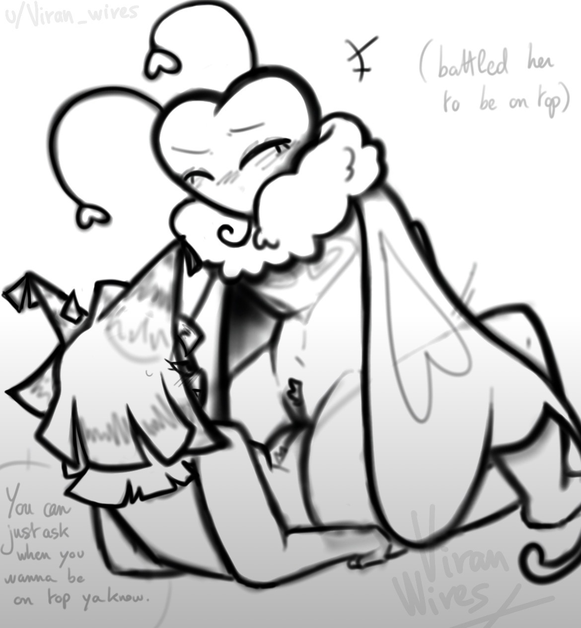 dandy's world, dandys world, flat chest, flutter (dandy's world), small breasts, smirk, u/viran wires, viran wires, wings, yatta (dandy's world), yuri