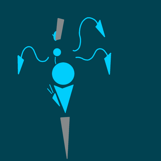abstract, abstract art, animated, ass, ass focus, bending over, bent over, blue background, blue body, flipping off, mindflayer (ultrakill), minimalist, solo, tagme, theskuttlr, ultrakill