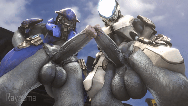 3d, alien, animated, animated gif, armor, balls, big balls, big penis, gay, halo (game), halo (series), large penis, male, male only, no humans, penis, pov, rayhuma, sangheili, sfm, sharp teeth, source filmmaker, swinging penis, thick, thick penis, thick thighs, thighs, watermark