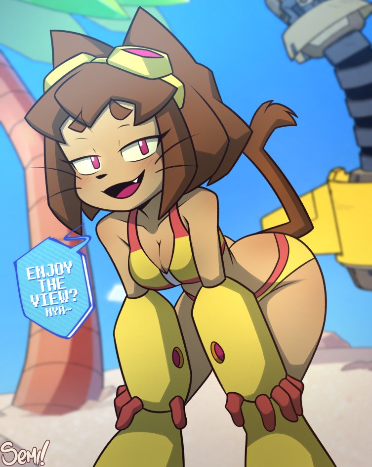 1girls, anthro, ass, big breasts, breasts, english text, female, female focus, female only, gameoverse, huge ass, huge breasts, kit (gameoverse), large ass, large breasts, semidraws, solo, thick thighs, thighs, wide hips