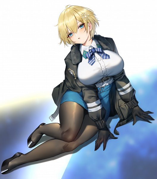 1girls blonde_hair blue_eyes girls'_frontline pencil_skirt skirt vsk-94_(girls_frontline)