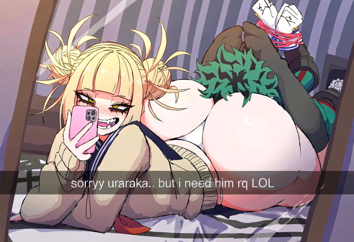 ai generated, ass on face, big penis, blonde hair, deku, face on ass, green hair, himiko toga, izuku midoriya, my hero academia, picture, stuck, xylobuttz