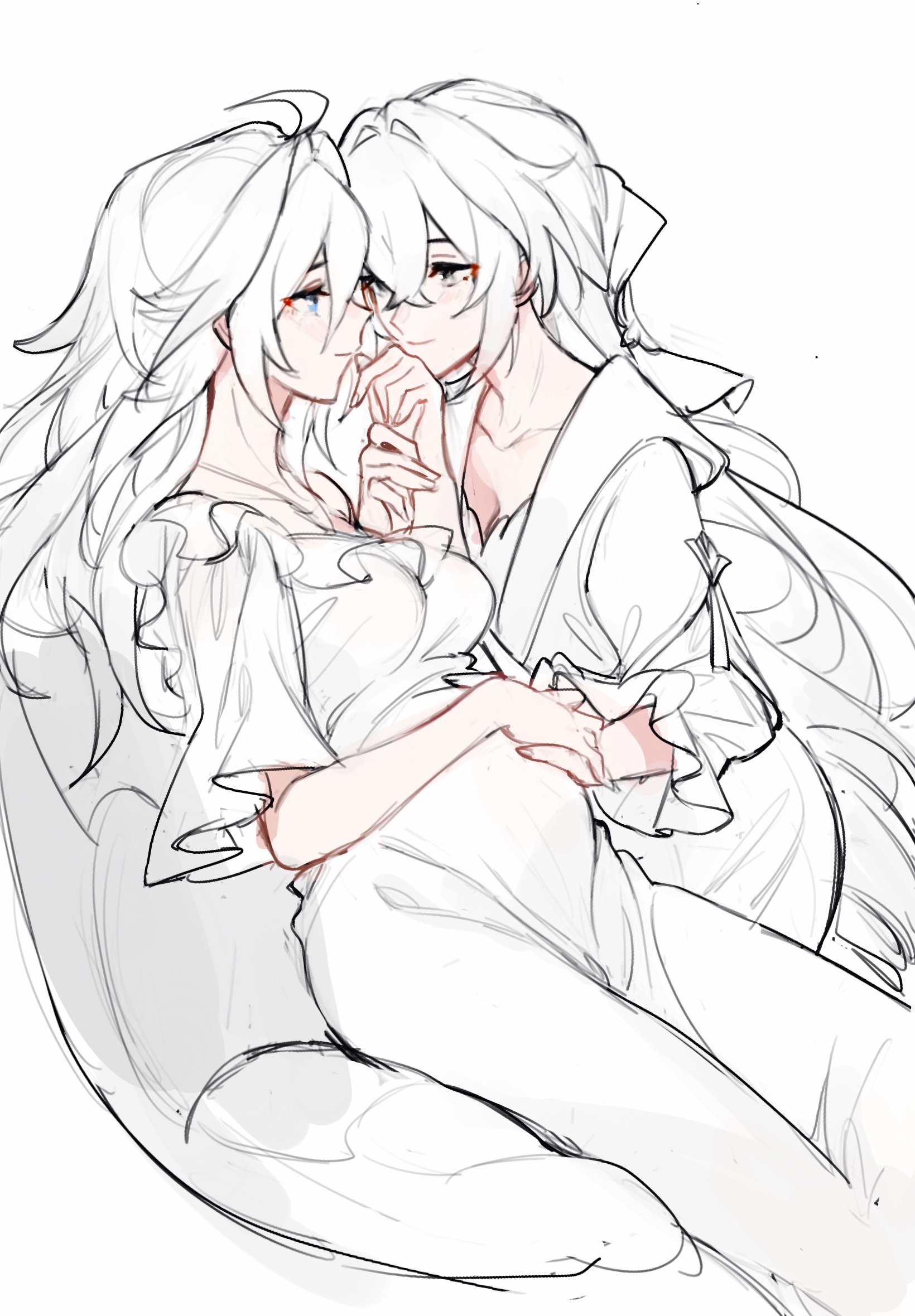 bronya rand, couple, female, honkai (series), honkai: star rail, mie xing, pregnant, seele (honkai: star rail), yuri