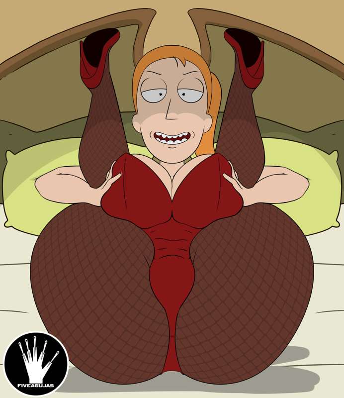 1girls, big ass, female, female only, fiveagujas, rick and morty, solo, summer smith