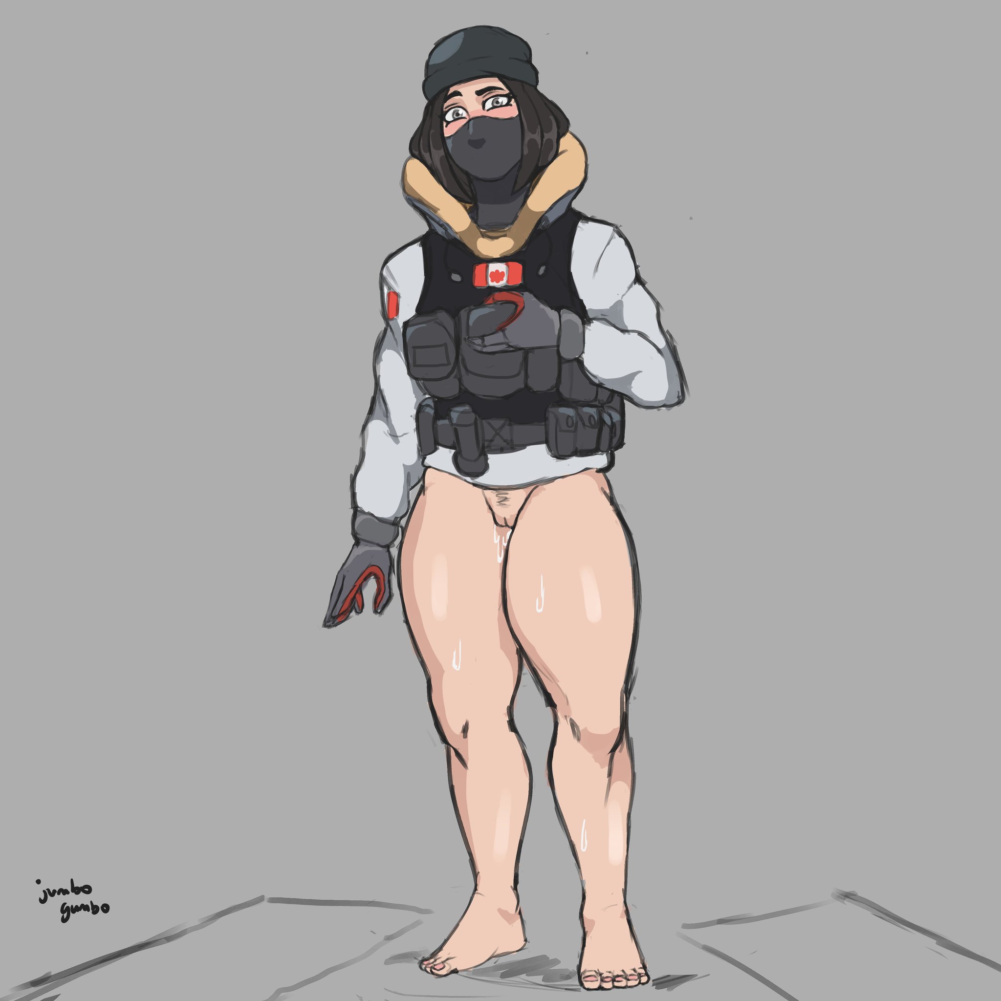 1girls, artist name, female, female only, frost (rainbow six), jumbogumbo, no panties, pussy, pussy juice, pussy peek, rainbow six, rainbow six siege, tagme, tom clancy, wet pussy