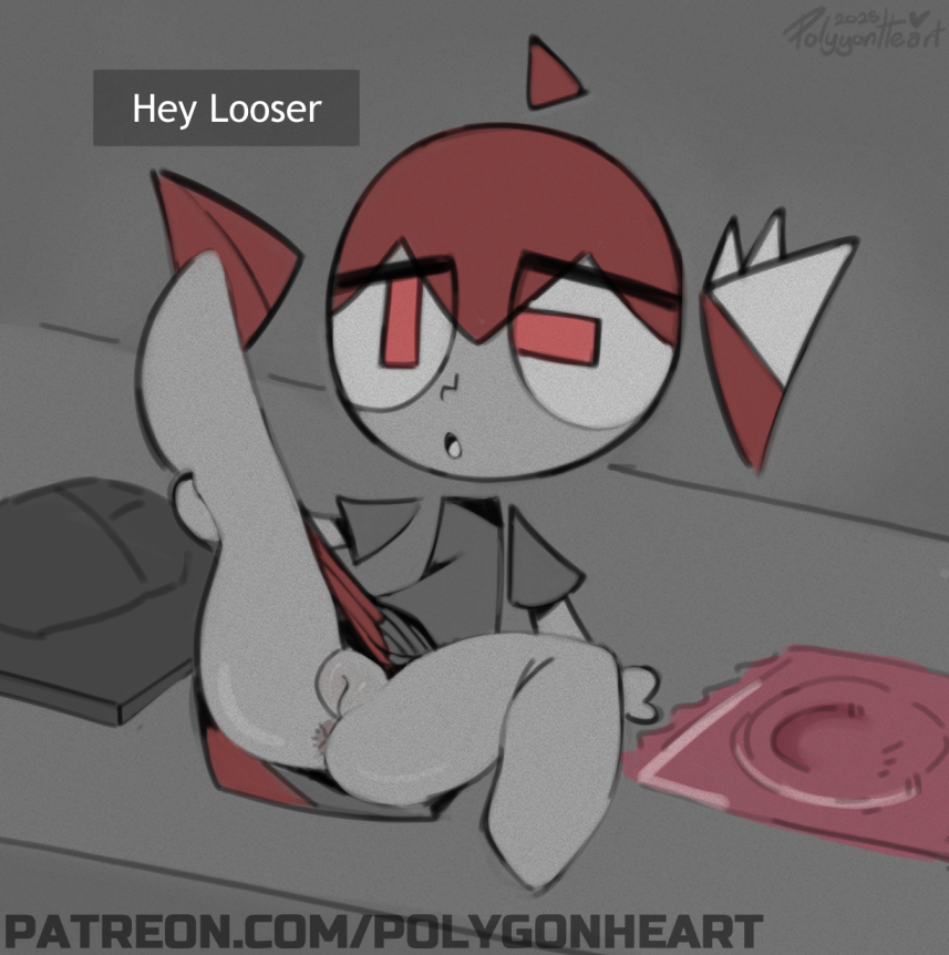 1girls, 2d, 2d (artwork), ahoge, anus, anus peek, ass, big ass, big thighs, bottom heavy, bottomless, cartoony, chibi, clothed, clothed female, clothing, condom, condom packet, condom wrapper, detached limbs, doomer (synthesizer v), english text, erotic chibi, female, female only, grey skin, hair ornament, hairbow, kasane teto, kasane teto (doomer), kasane teto (sv), large ass, large thighs, laying on ground, lifting leg, micro female, mv character, nub feet, open mouth, plump, plump labia, plump pussy, plump vulva, polygonheart, presenting, presenting anus, presenting ass, presenting pussy, pussy, red eyes, red hair, shiny skin, sitting, solo, solo female, spread legs, synthesizer v, text, thick thighs, thighs, twin drills, uncensored, utau, vagina