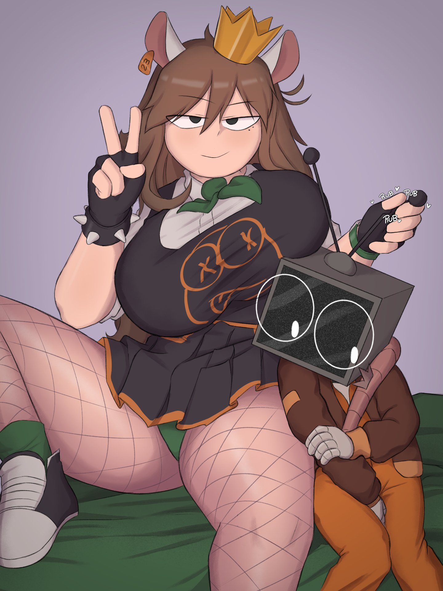 big breasts, breasts, colombian female, confusedsabron, converse, crown, cukizilla, cukizilla (pd), el ultimo tvnauta, female, little boy, male, mexican male, perfectos desconocidos, rat ears, rat tail, size difference, tagme, tv head, youtube, youtube hispanic, youtuber, youtuber character