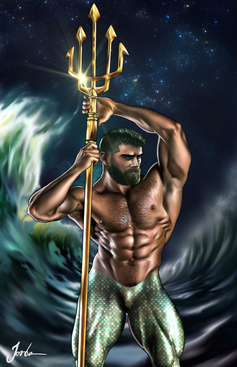 1boy abs aquaman aquaman_(series) armpits arthur_curry beard biceps blonde_hair blue_eyes dc fivedent flexing half-dressed jorden_arts male_only muscular pecs thick_thighs