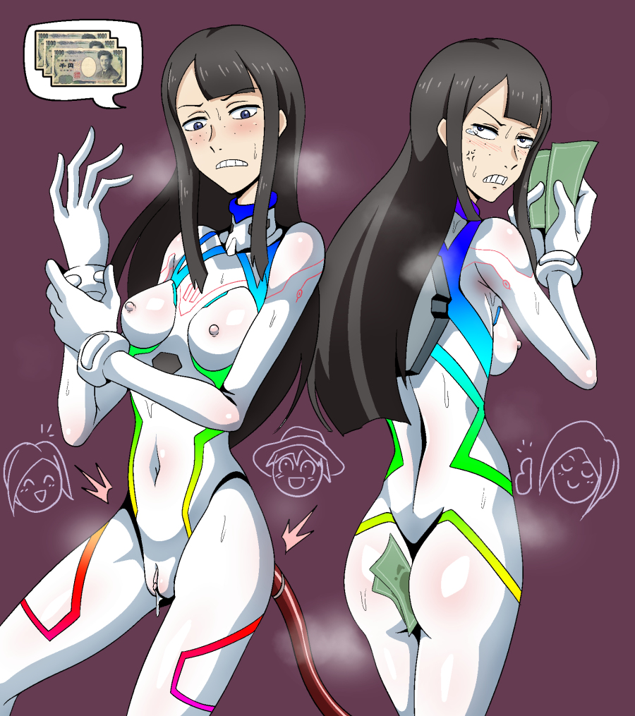 breasts, eizouken ni wa te wo dasu na!, female, jimiko, kanamori sayaka, plugsuit, pussy