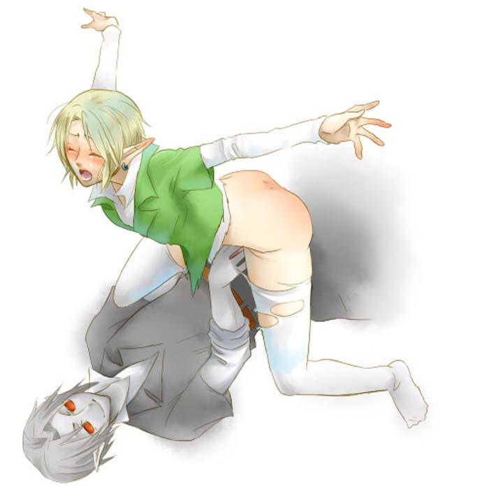 dark_link gay handjob link link_(ocarina_of_time) male ocarina_of_time selfcest straight_hair the_legend_of_zelda