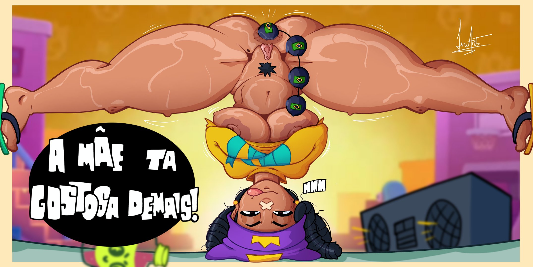 brawl stars, f1rearts (artist), female, mina (brawl stars), tagme