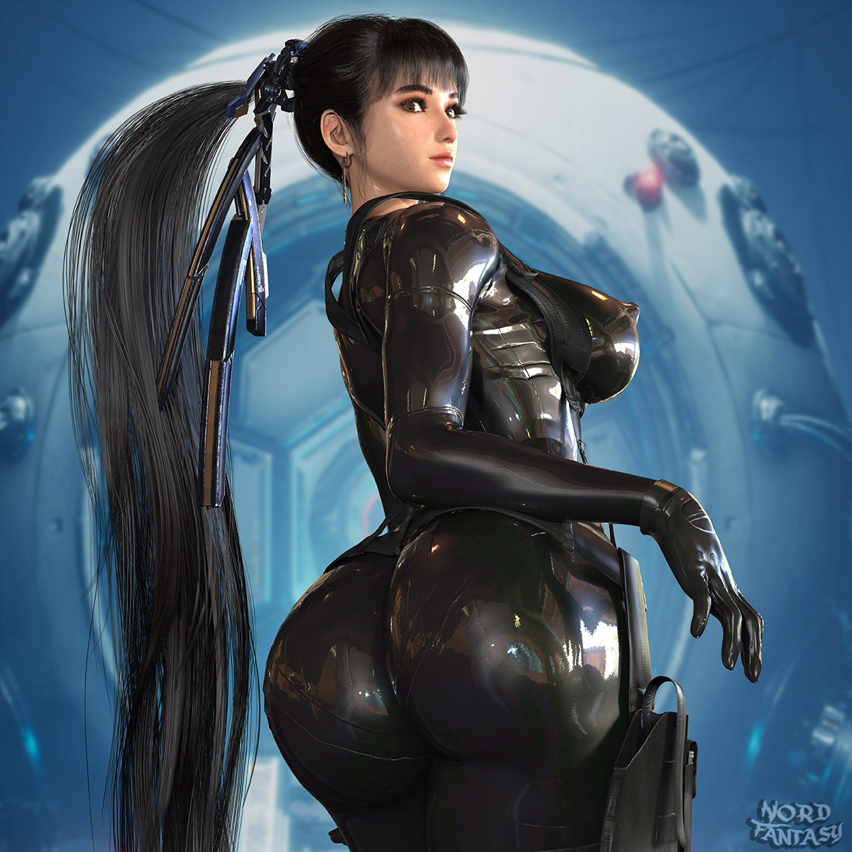 1girls, 3d, andro-eidos, ass, big ass, big breasts, bodysuit, breasts, curvaceous, curvy, curvy figure, cyborg, eve (stellar blade), female, gynoid, hips, hourglass figure, humanoid, large ass, legs, light skin, light-skinned female, mature, mature female, nordfantasy, shift up, skin tight, slim waist, stellar blade, thick, thick hips, thick legs, thick thighs, thighs, tight clothes, tight clothing, voluptuous, waist, wide hips