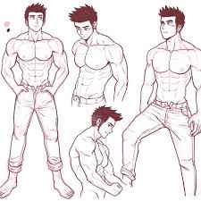 1boy bara male male_focus male_only mondoart multiple_poses raeyr